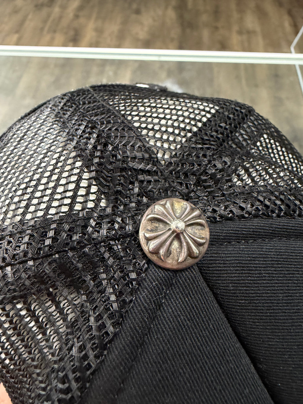 CHROME HEARTS MATTY BOY CHOMPER TRUCKER HAT LEATHER PATCH