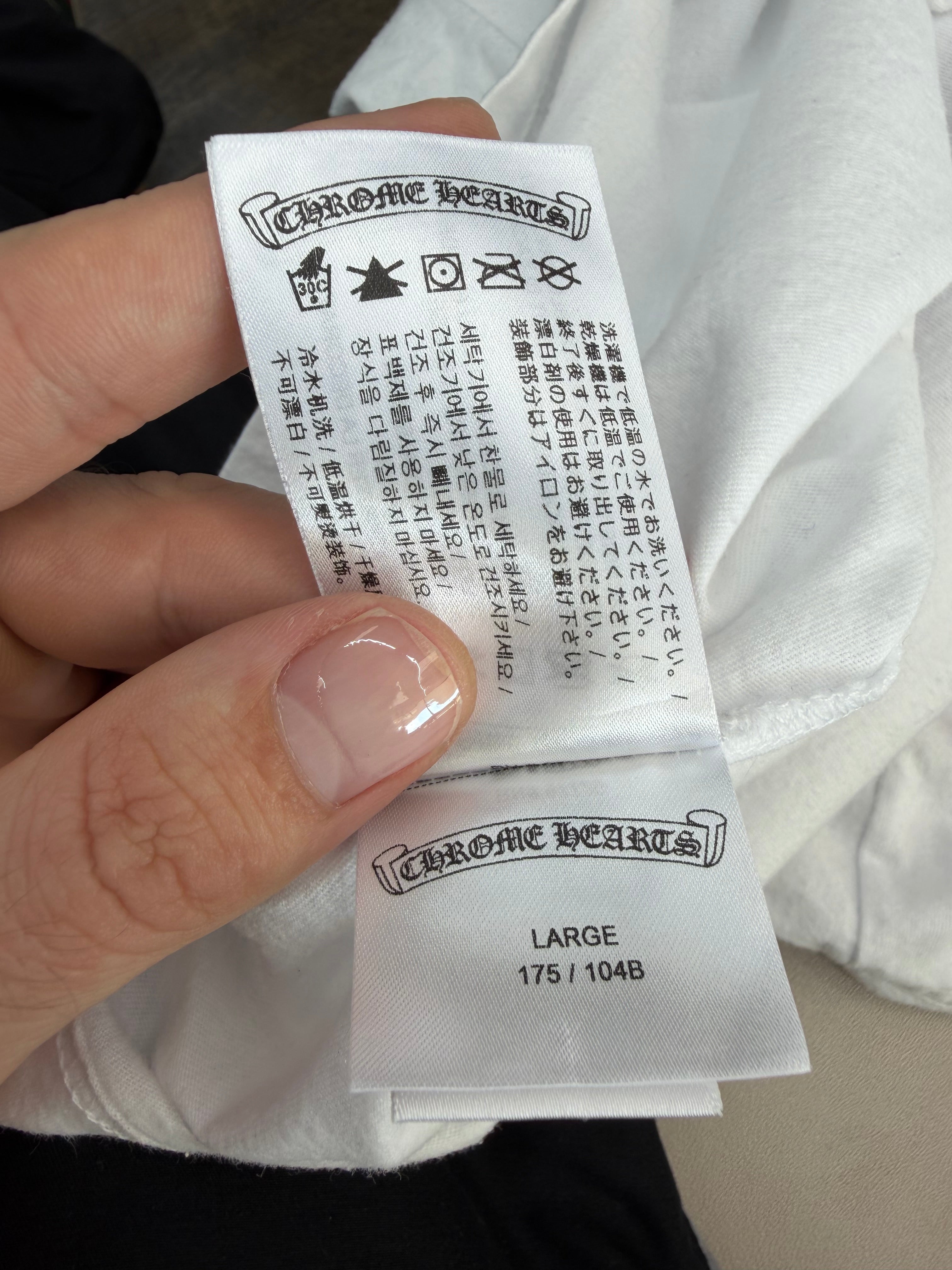 CHROME HEARTS PINK DAGGER TEE (L)