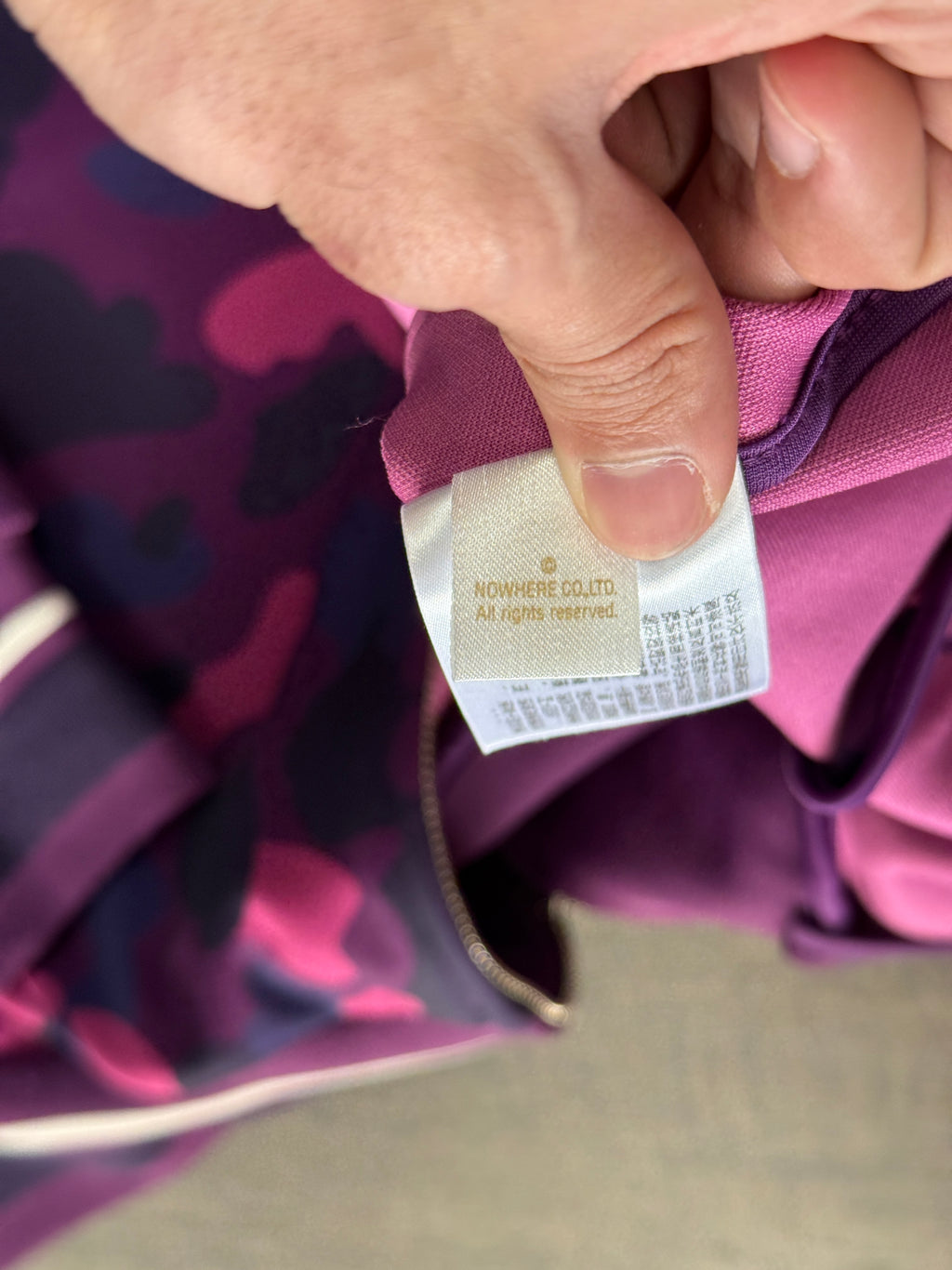 BAPE COLOR CAMO PURPLE FULL ZIP HOODIE (M)
