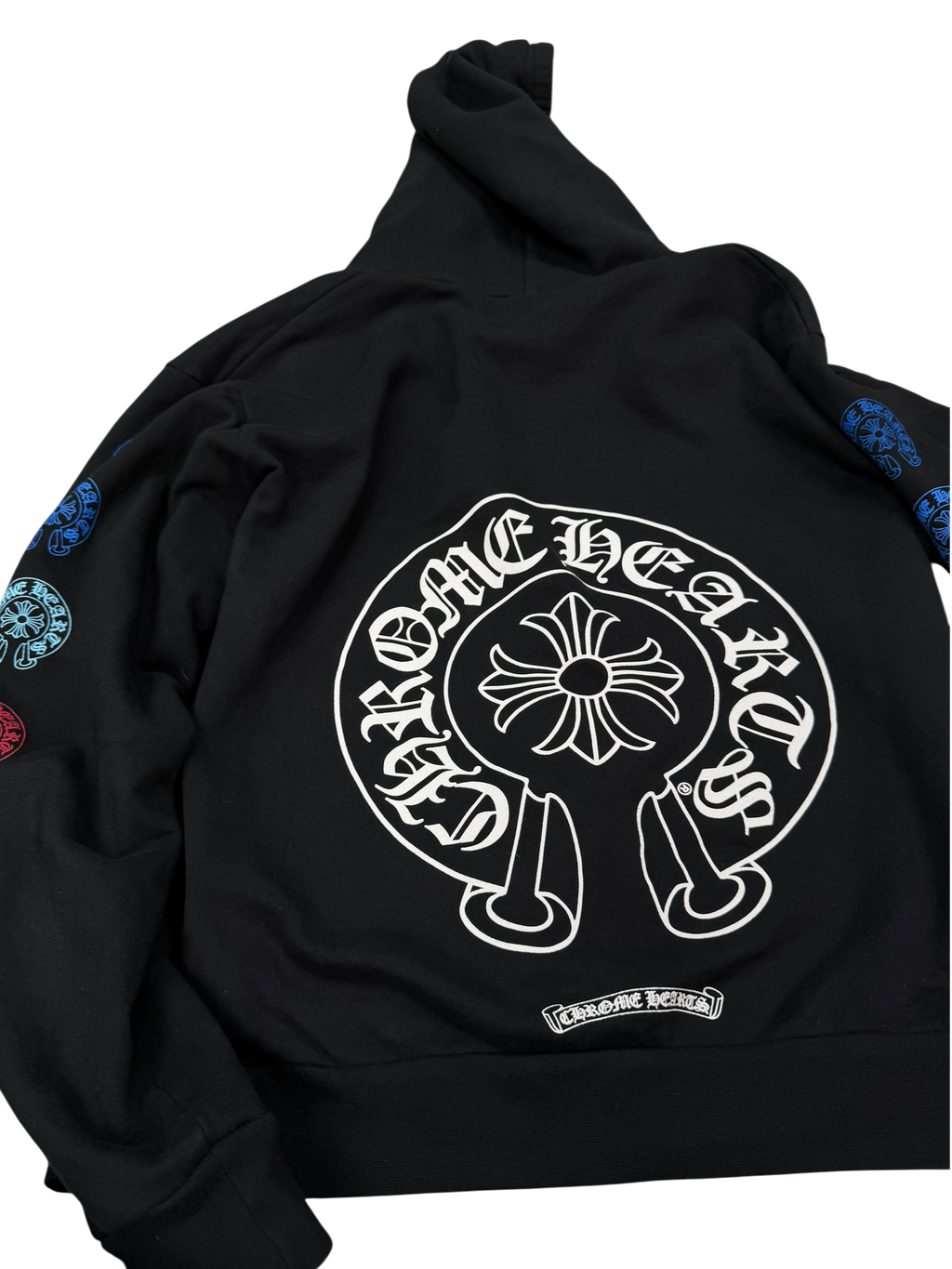 CHROME HEARTS MULTICOLOR HORSESHOE DAGGER ZIP HOODIE (S)