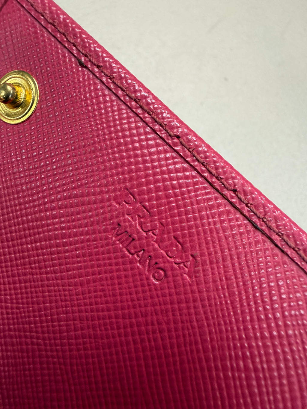 PRADA SAFFIANO LEATHER VIBRANT PINK WALLET