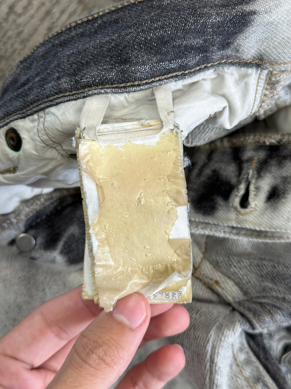 RICK OWENS DRKSHDW DETROIT “BATIK BLEACH” JEANS (29)