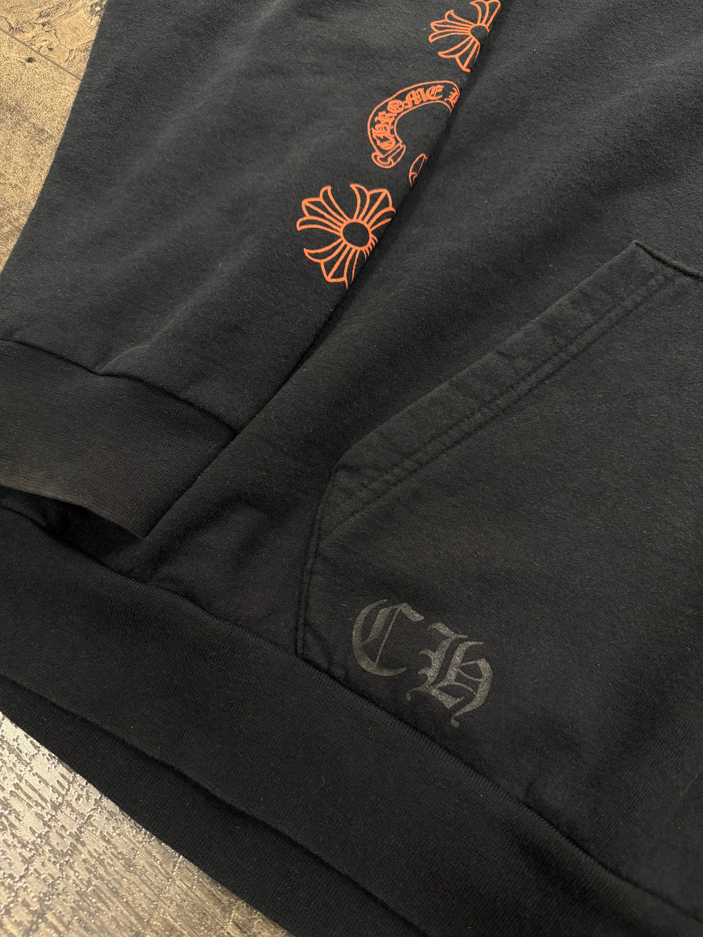 CHROME HEARTS GRADIENT SUNSET T BAR HOODIE (XXL)