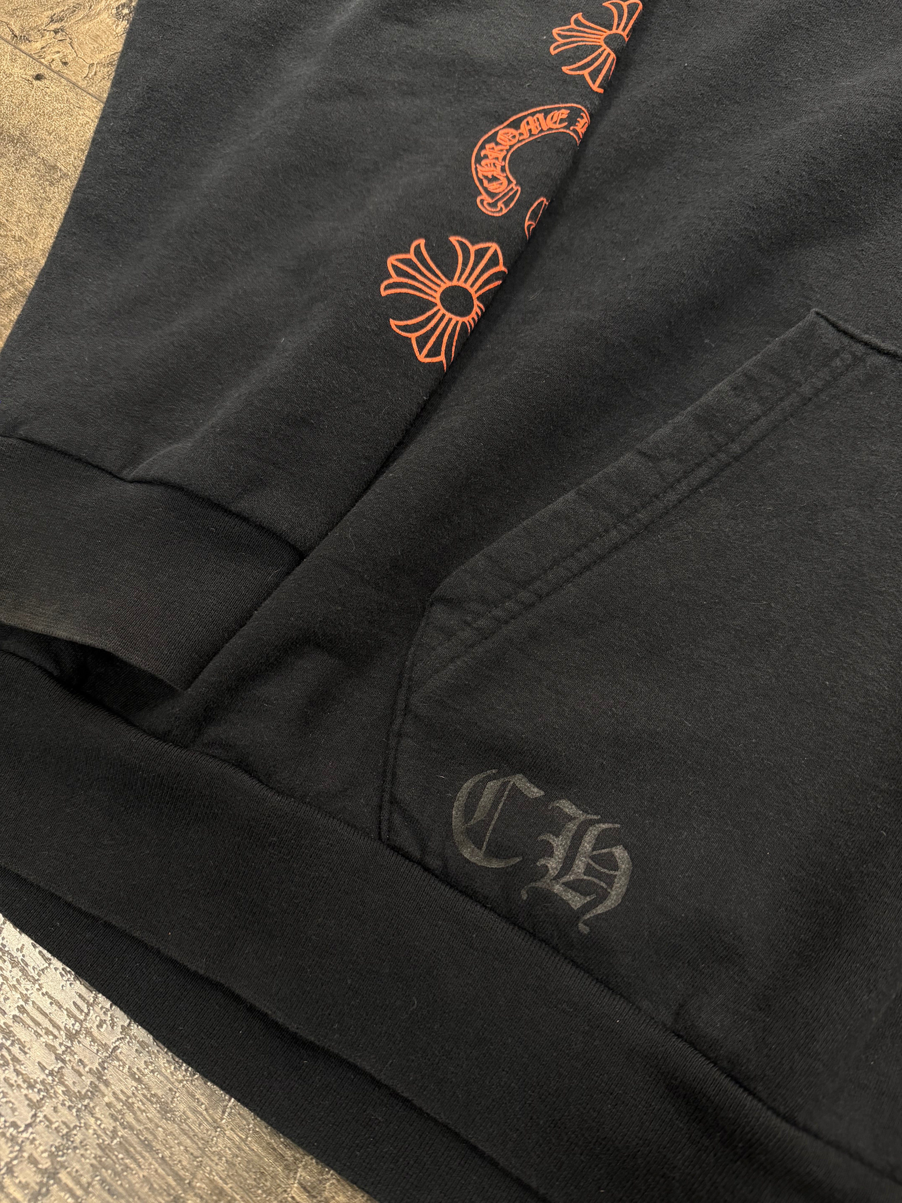 CHROME HEARTS GRADIENT SUNSET T BAR HOODIE (XXL)
