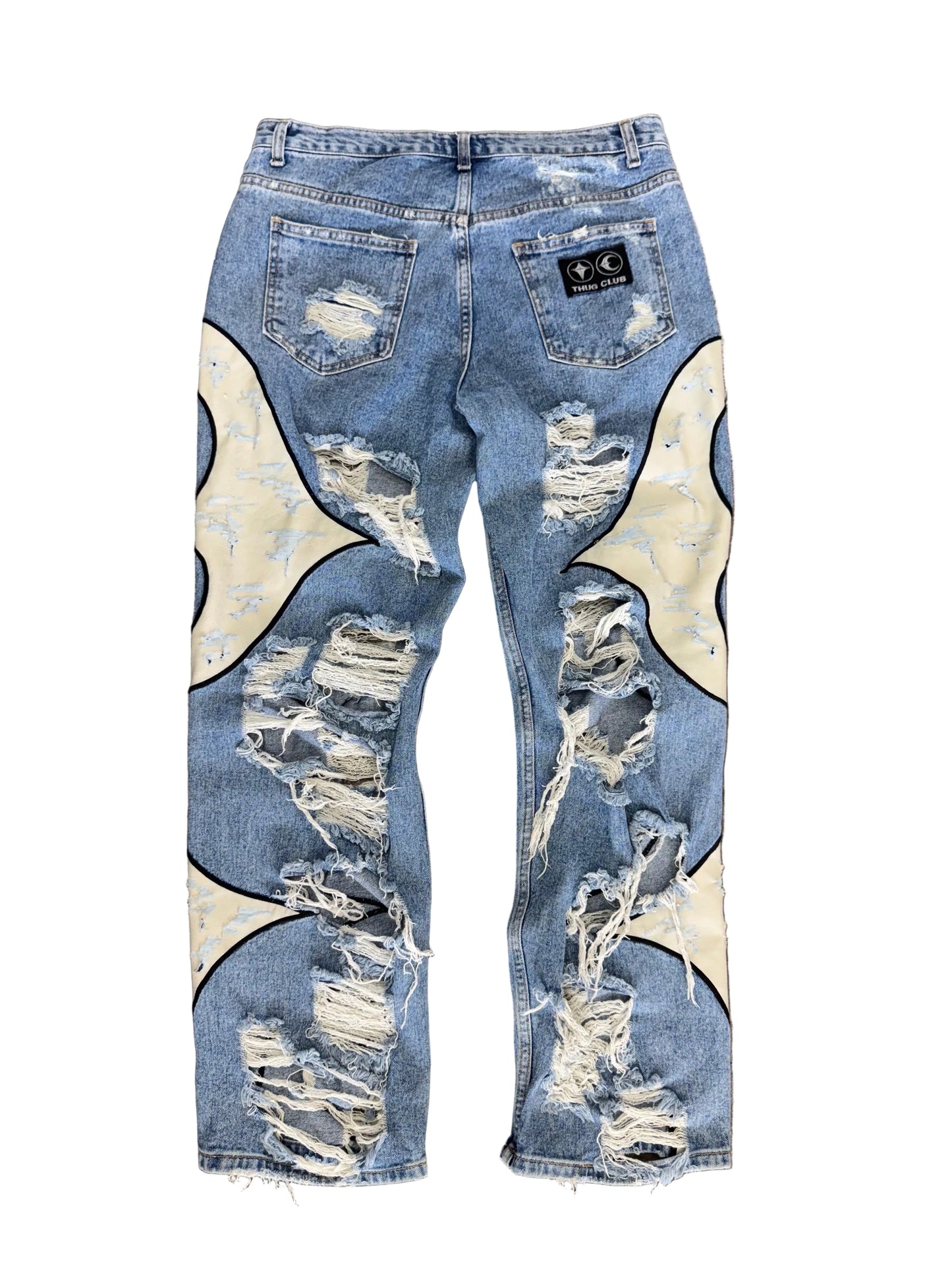 THUG CLUB LEATHER WASHING DENIM (3)