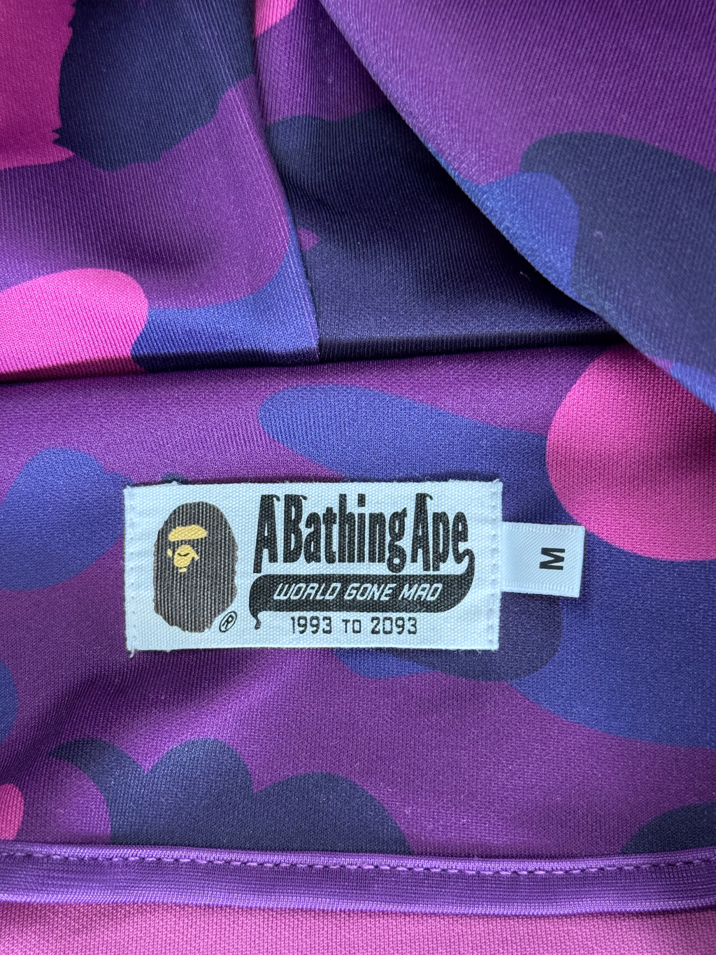 BAPE COLOR CAMO PURPLE FULL ZIP HOODIE (M)