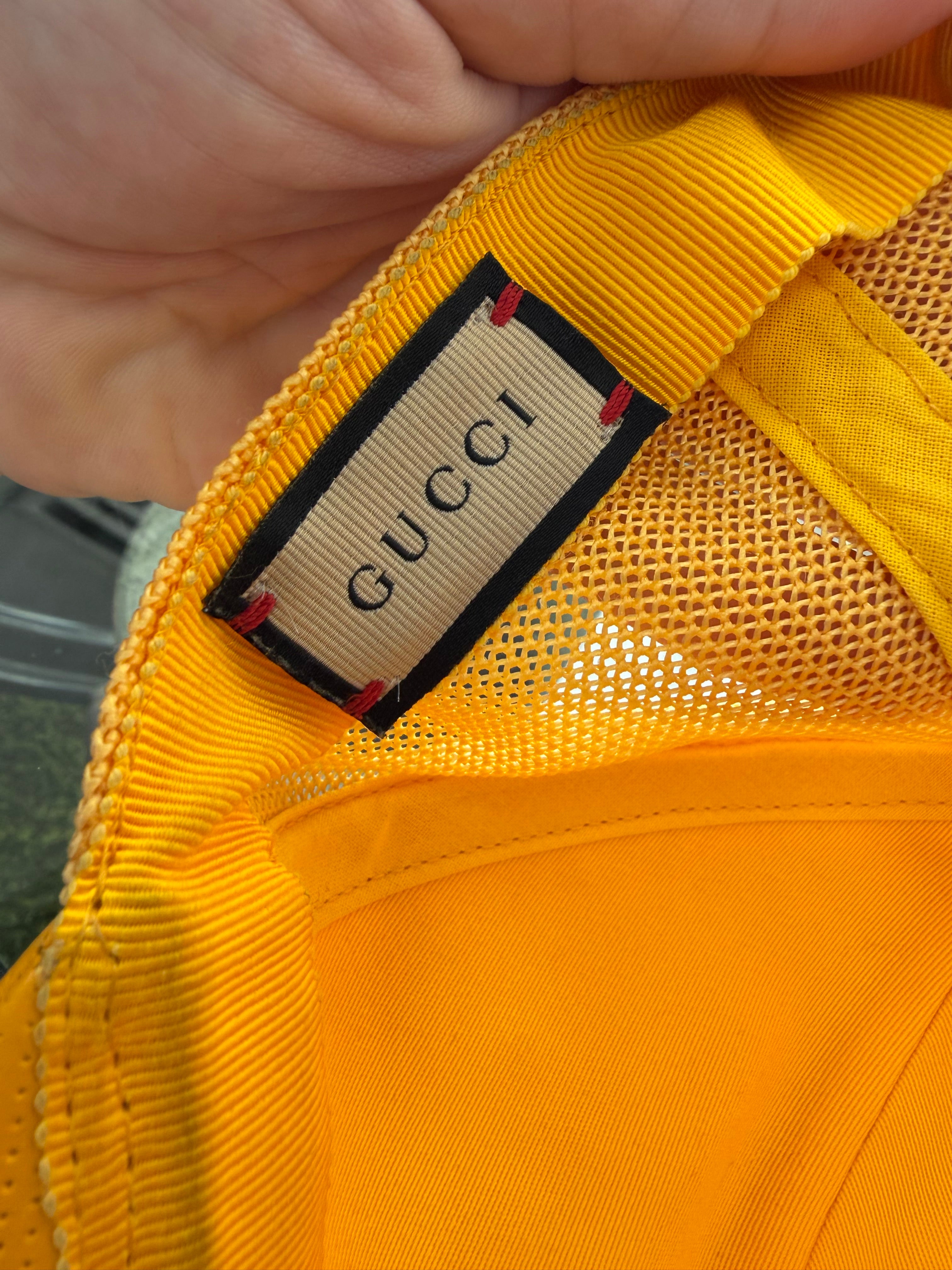 GUCCI YELLOW LEATHER TRUCKER