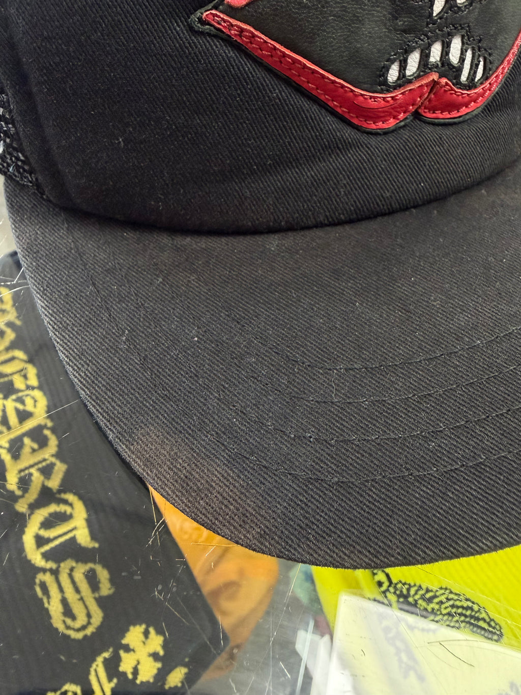 CHROME HEARTS MATTY BOY CHOMPER TRUCKER HAT LEATHER PATCH
