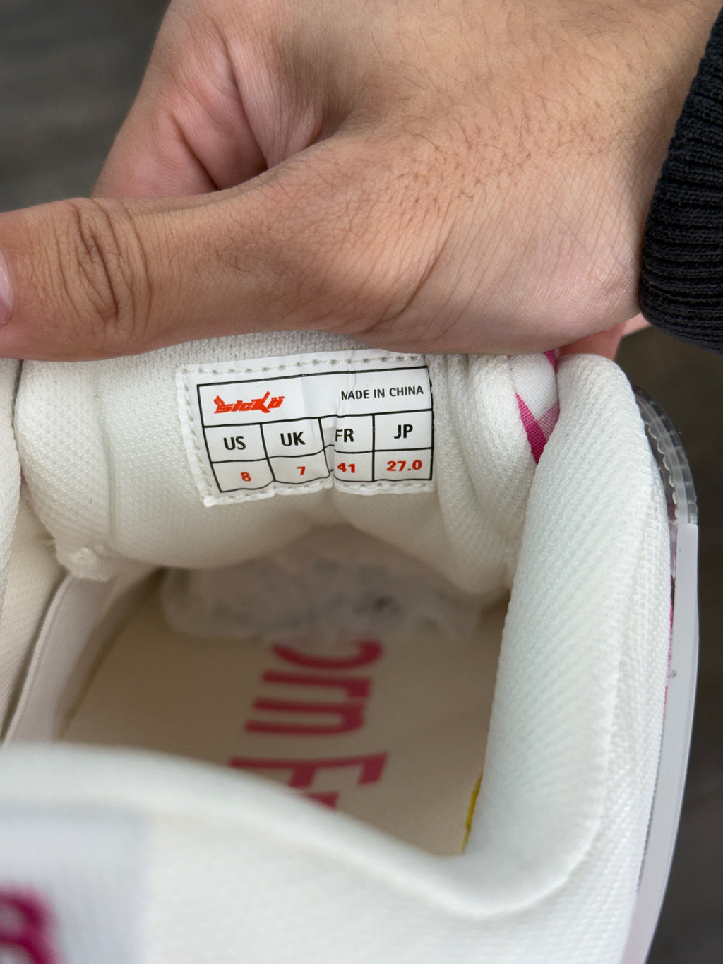 SICKÖ X ERIC EMANUEL PINK WHITE PLAID SNEAKERS