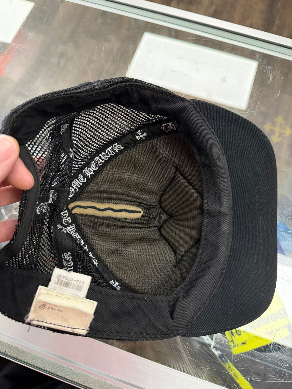 CHROME HEARTS MATTY BOY CHOMPER TRUCKER HAT LEATHER PATCH