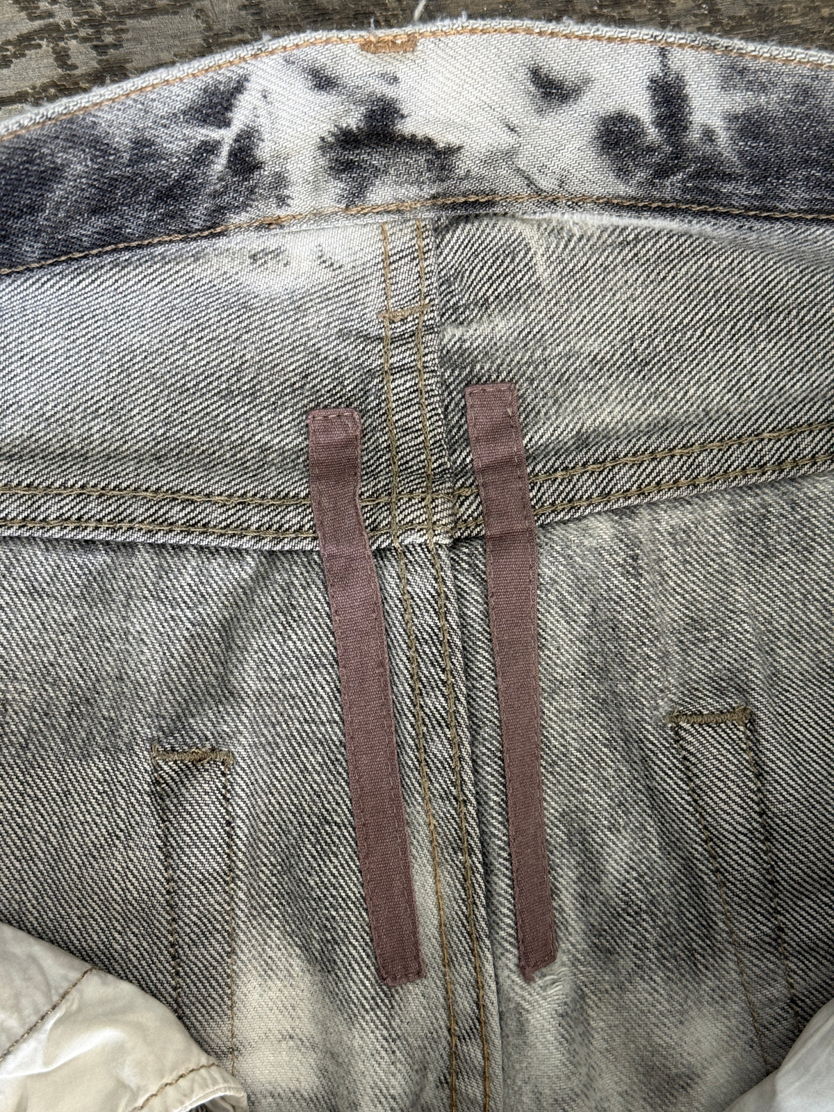 RICK OWENS DRKSHDW DETROIT “BATIK BLEACH” JEANS (29)