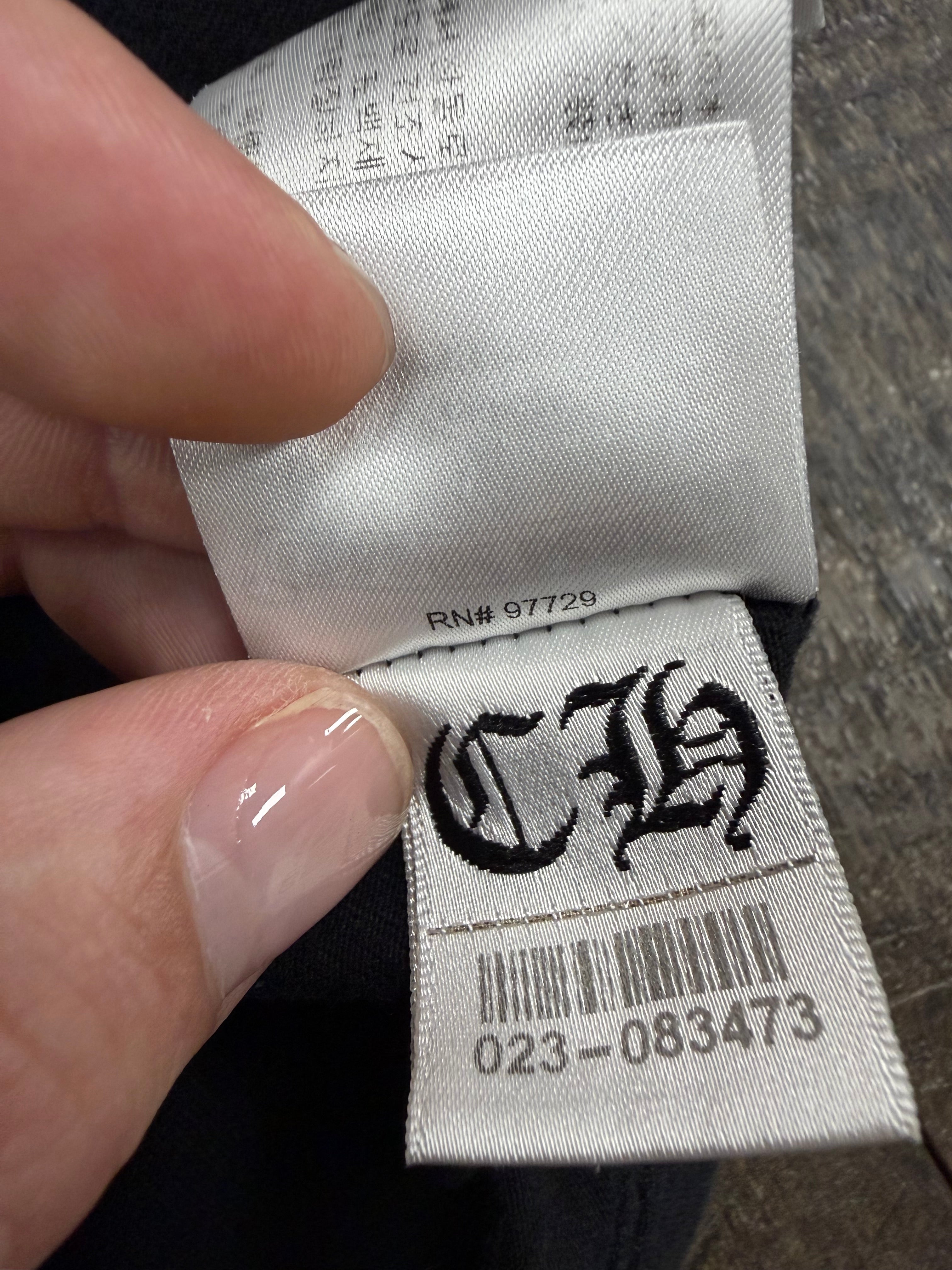 CHROME HEARTS SCROLL LOGO LONG SLEEVE TEE (XXL)
