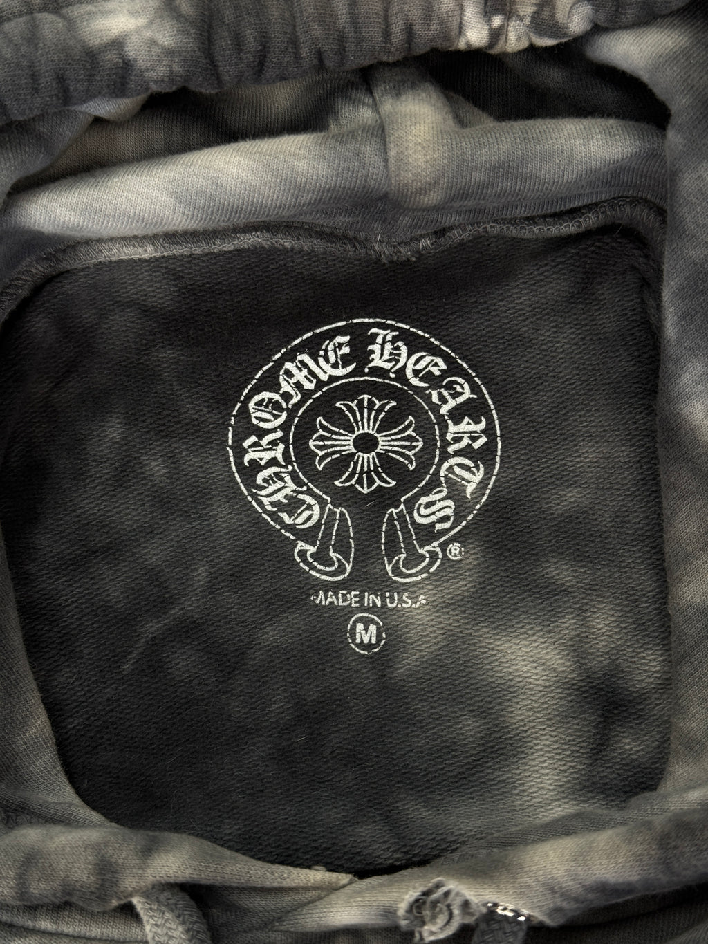 CHROME HEARTS “FUCK YOU” HORSESHOE LOGO TIE DYE HOODIE (M)