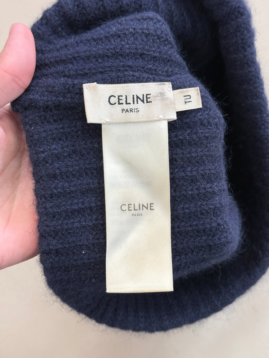 CELINE DARK BLUE BEANIE