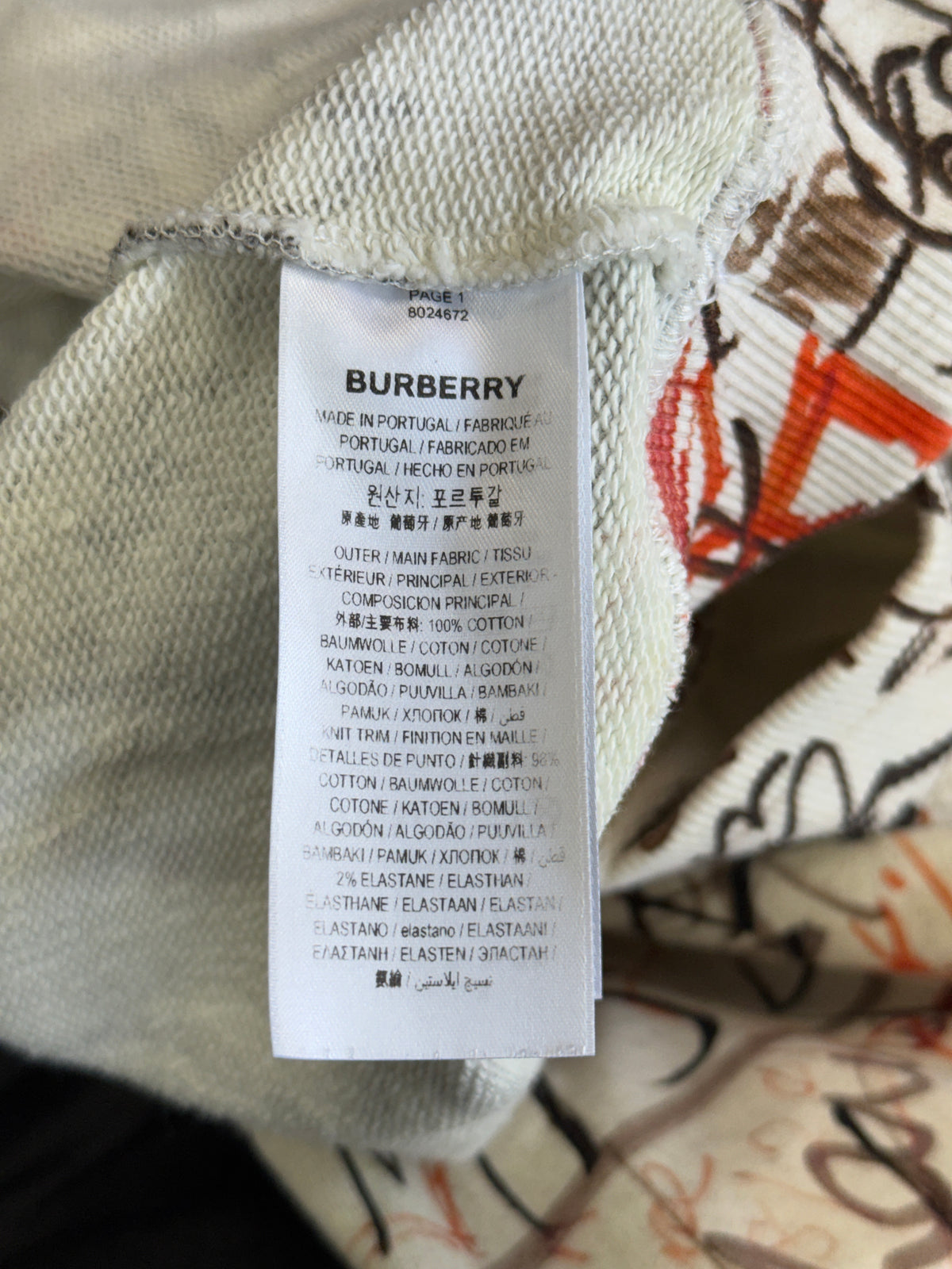 BURBERRY GRAFFITI HOODIE (L)