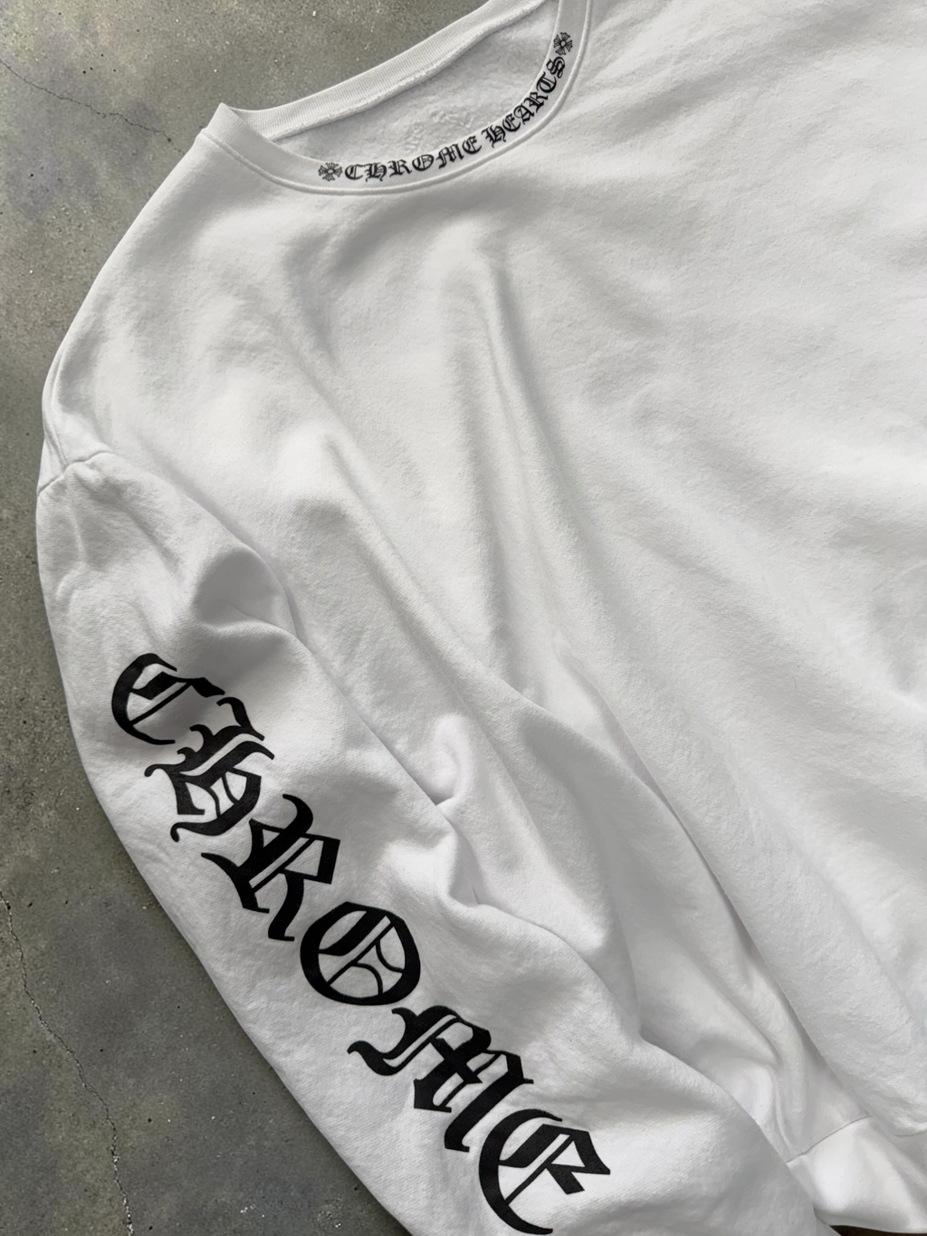 CHROME HEARTS NECK LOGO SWEATSHIRT (L)