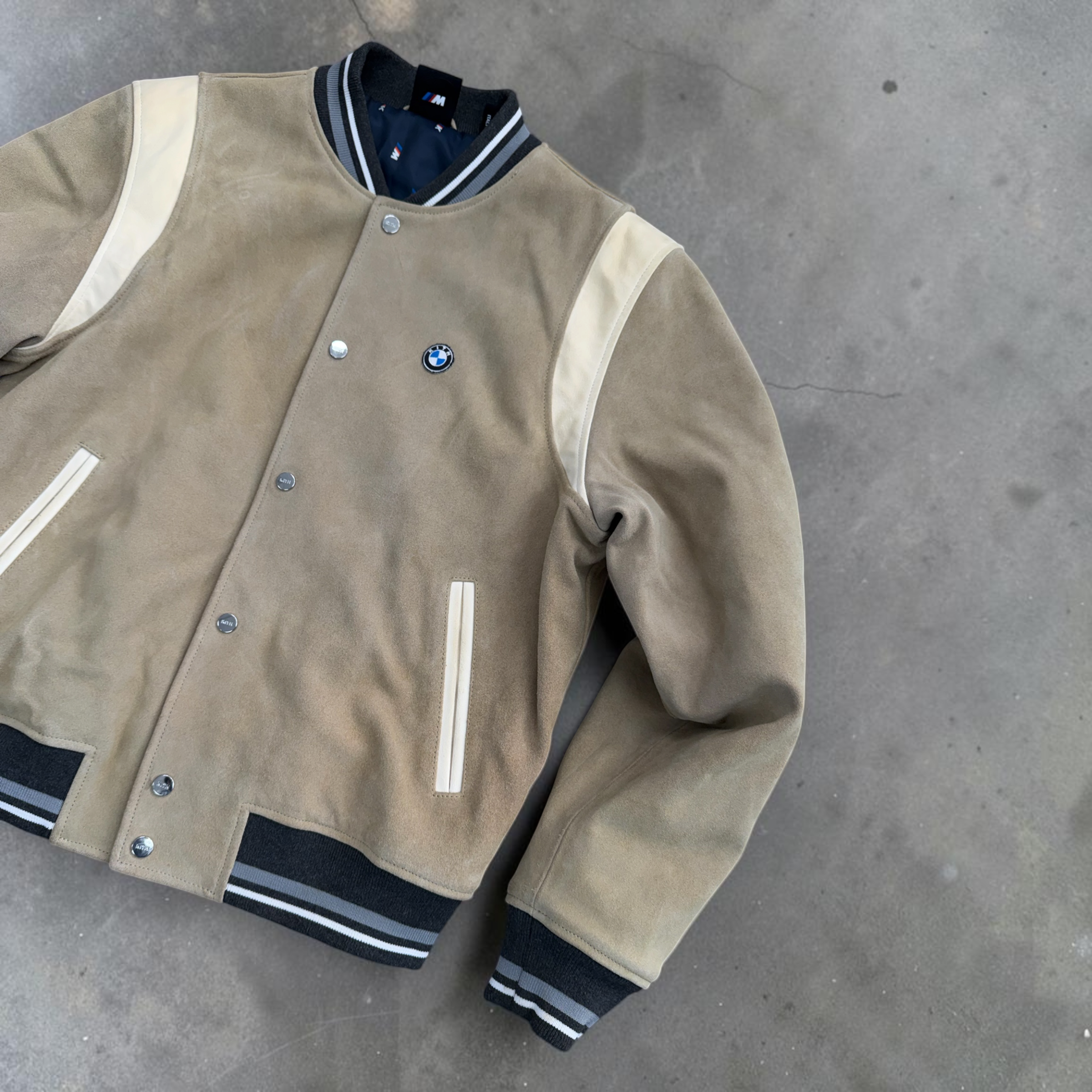 KITH x BMW SUEDE BOMBER JACKET (L)