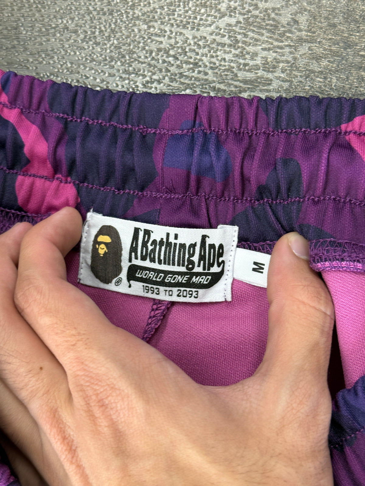 BAPE COLOR CAMO PURPLE SWEATPANTS (M)