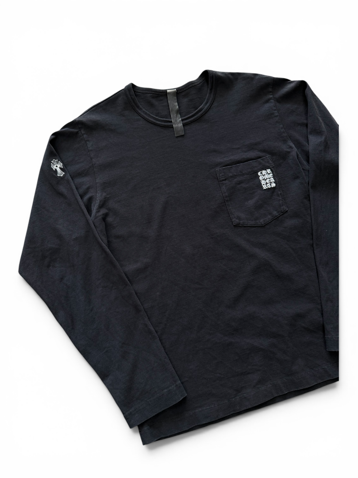 CHROME HEARTS EMBROIDERED LONG SLEEVE TEE (M)