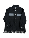 AMIRI FRINGE HEM WOOL OVERSHIRT (S)