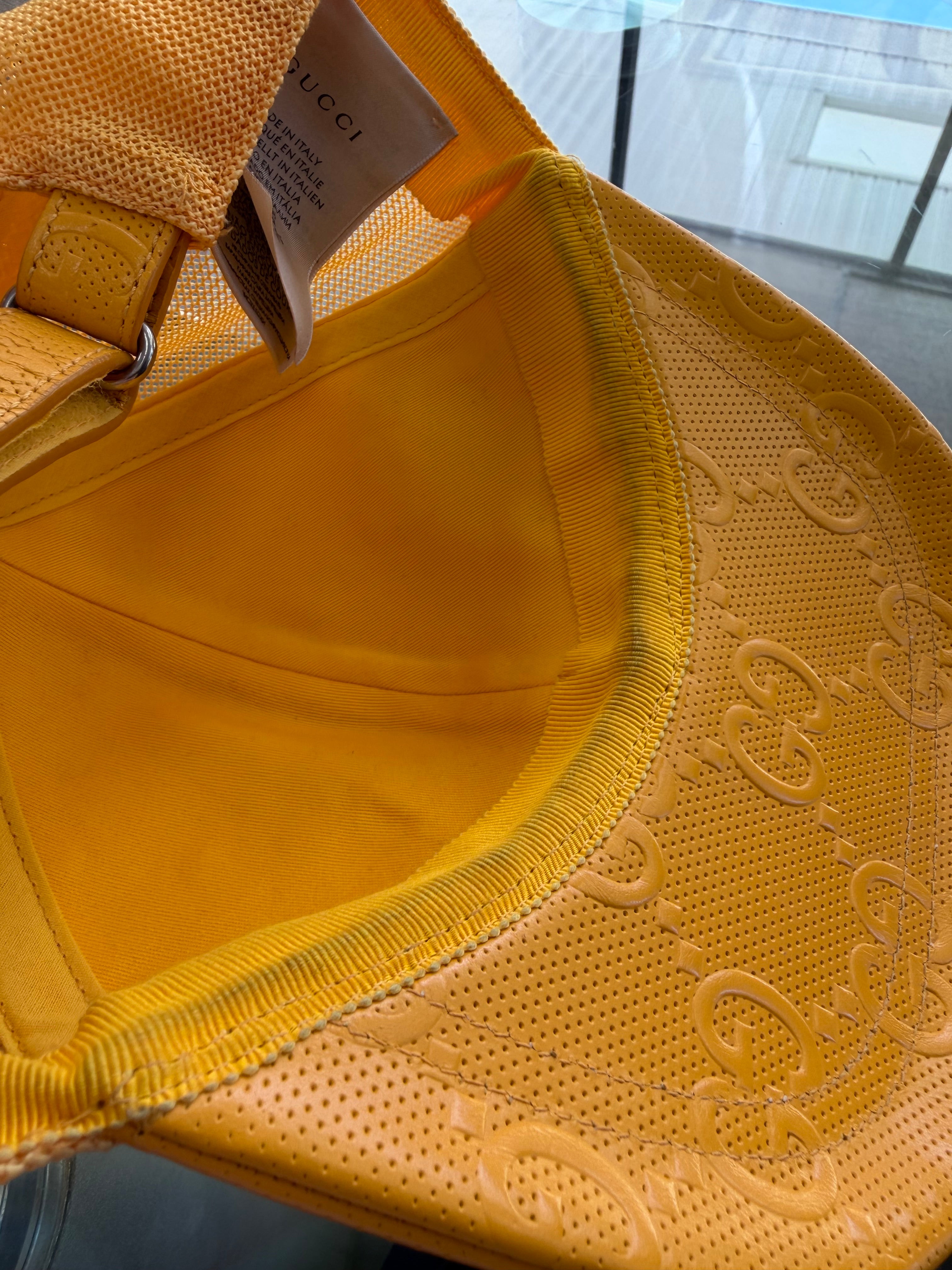 GUCCI YELLOW LEATHER TRUCKER