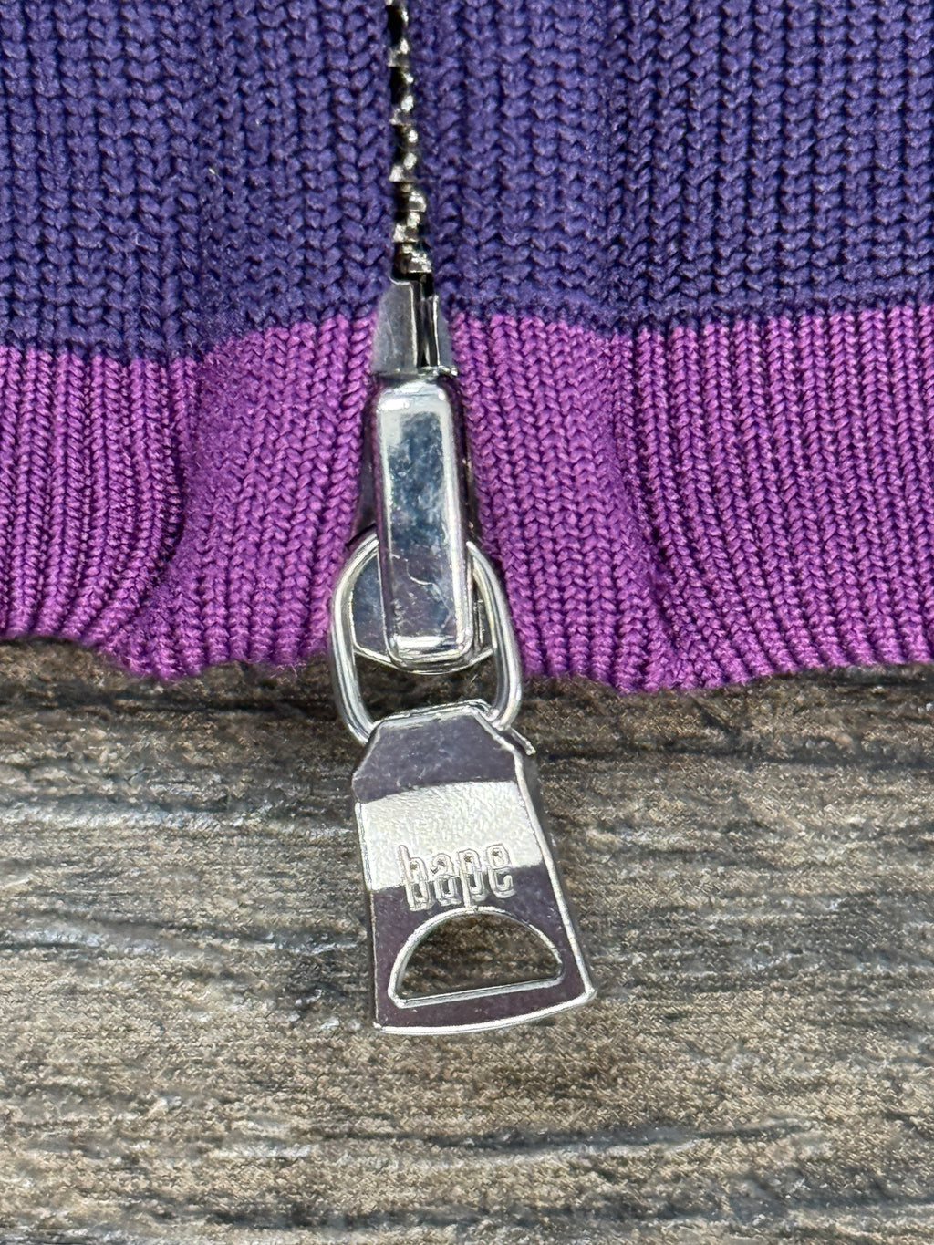 BAPE COLOR CAMO PURPLE FULL ZIP HOODIE (M)