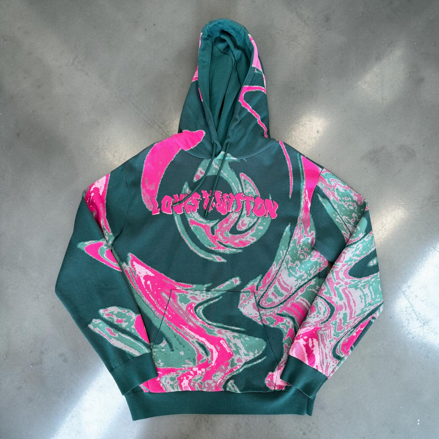 LOUIS VUITTON SWIRL HOODIE KNIT (M)