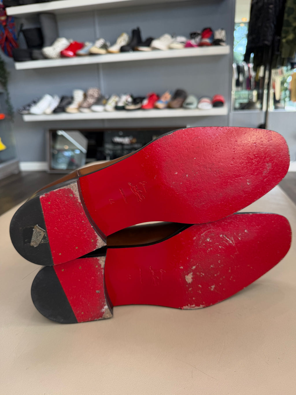 CHRISTIAN LOUBOUTIN SAMSON CALF LEATHER BOOTS (44)
