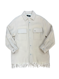 AMIRI FRINGE HEM WOOL OVERSHIRT (S)