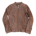 RICK OWENS MACASSAR LEATHER JACKET (L)