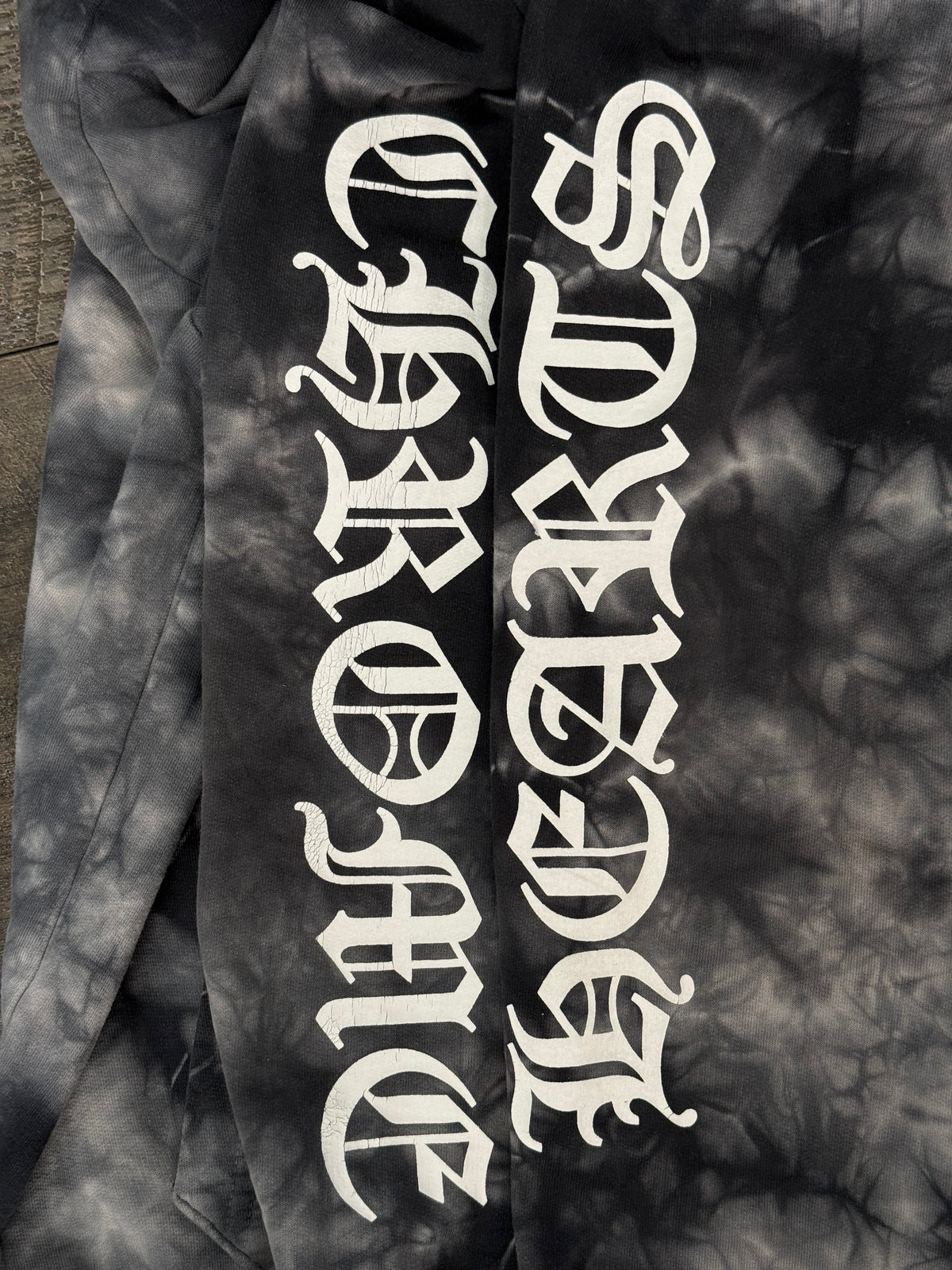 CHROME HEARTS “FUCK YOU” HORSESHOE LOGO TIE DYE HOODIE (M)