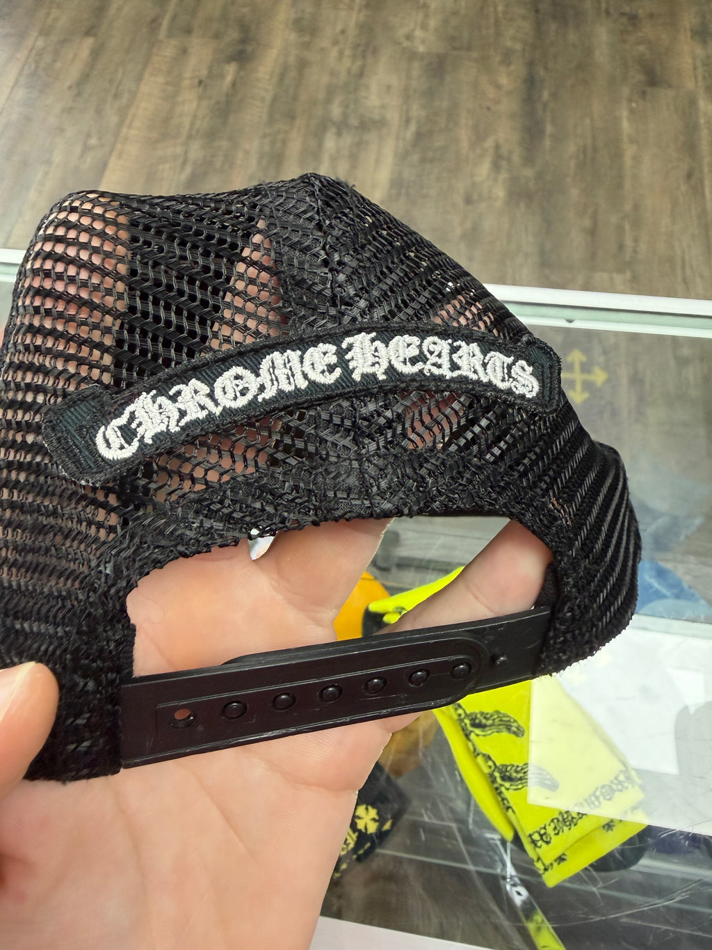 CHROME HEARTS MATTY BOY CHOMPER TRUCKER HAT LEATHER PATCH