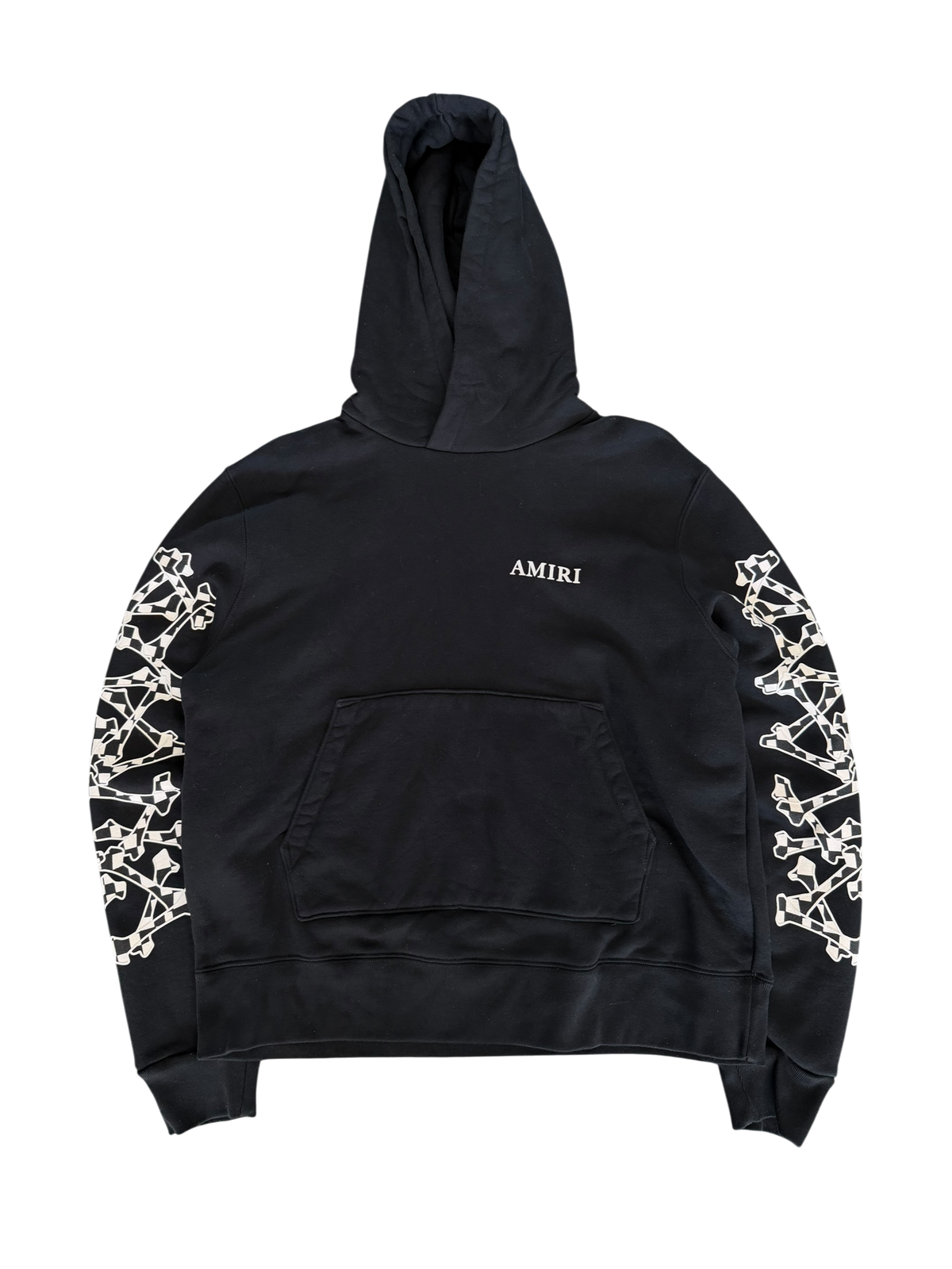 AMIRI BONE CROSS CHECKERED HOODIE (L)