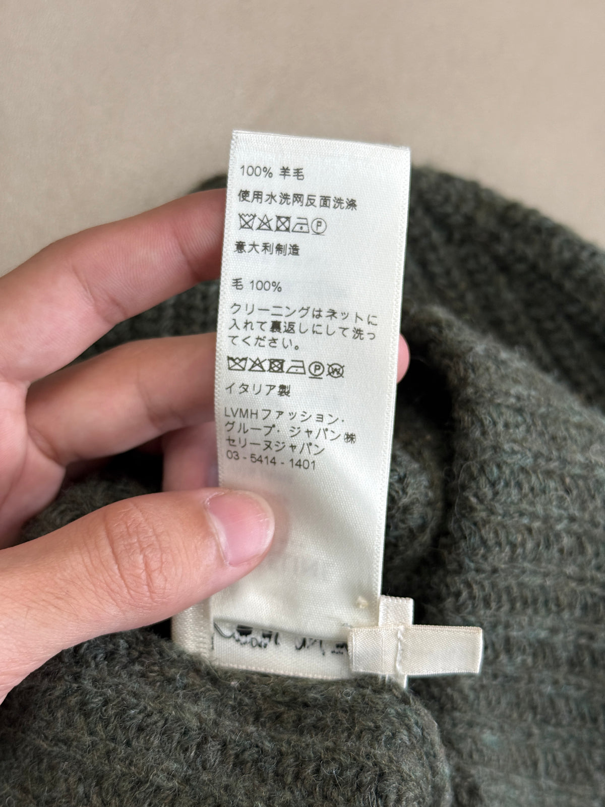 CELINE GREEN BEANIE