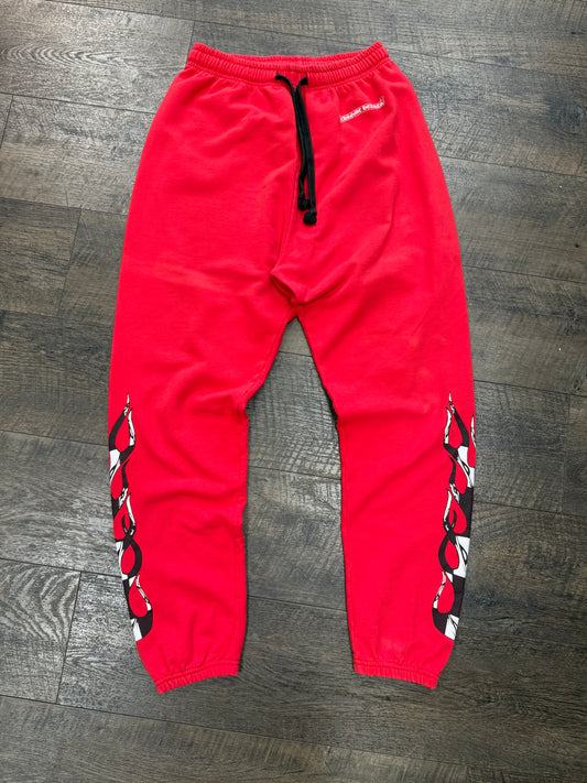 CHROME HEARTS MATTY BOY FLAME 99 EYES SWEATPANTS (M)