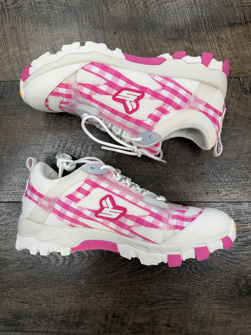 SICKÖ X ERIC EMANUEL PINK WHITE PLAID SNEAKERS