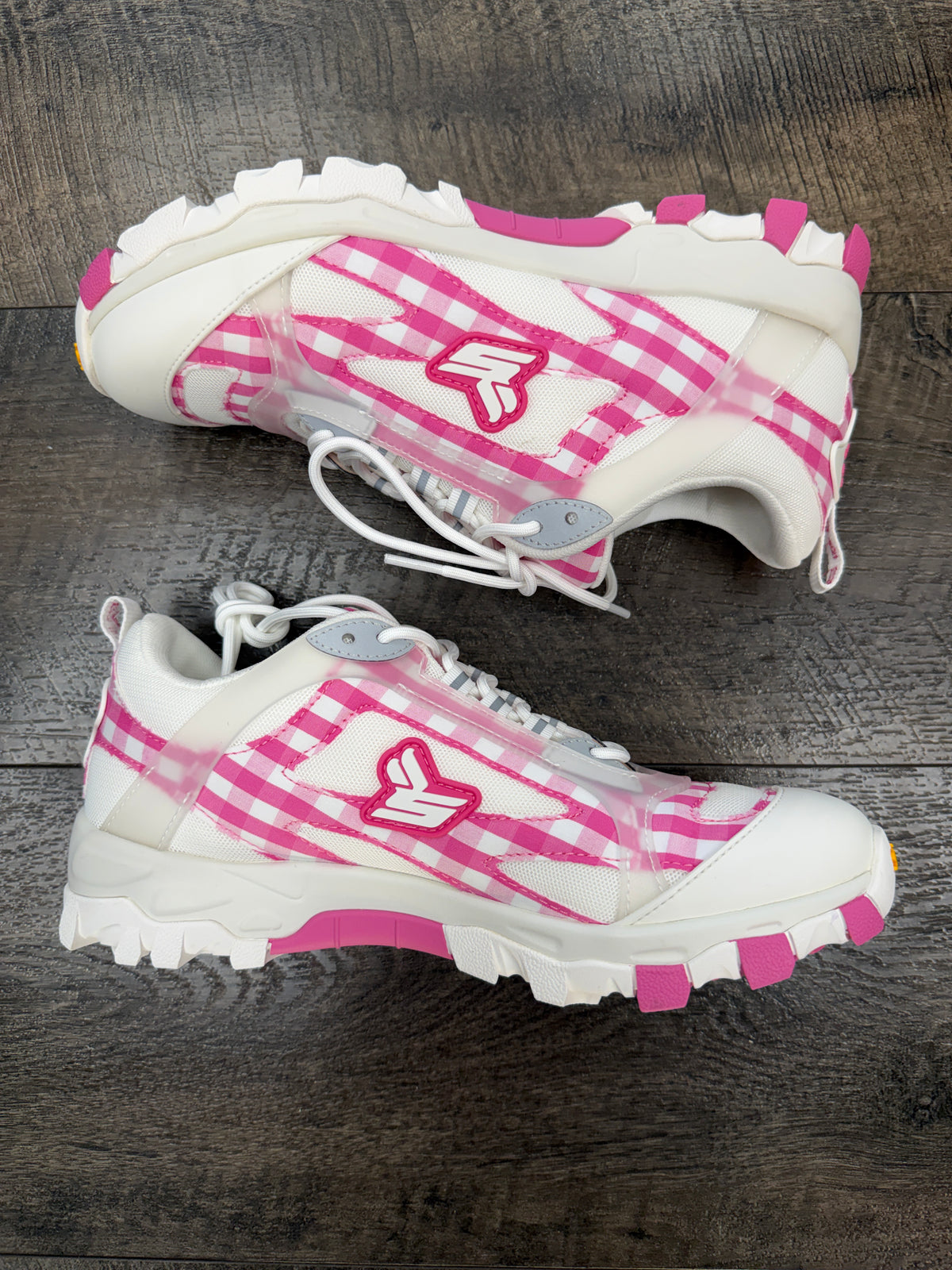 SICKÖ X ERIC EMANUEL PINK WHITE PLAID SNEAKERS