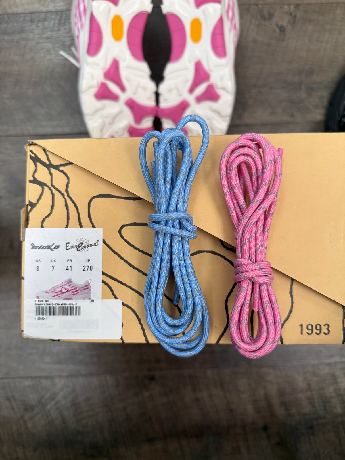 SICKÖ X ERIC EMANUEL PINK WHITE PLAID SNEAKERS