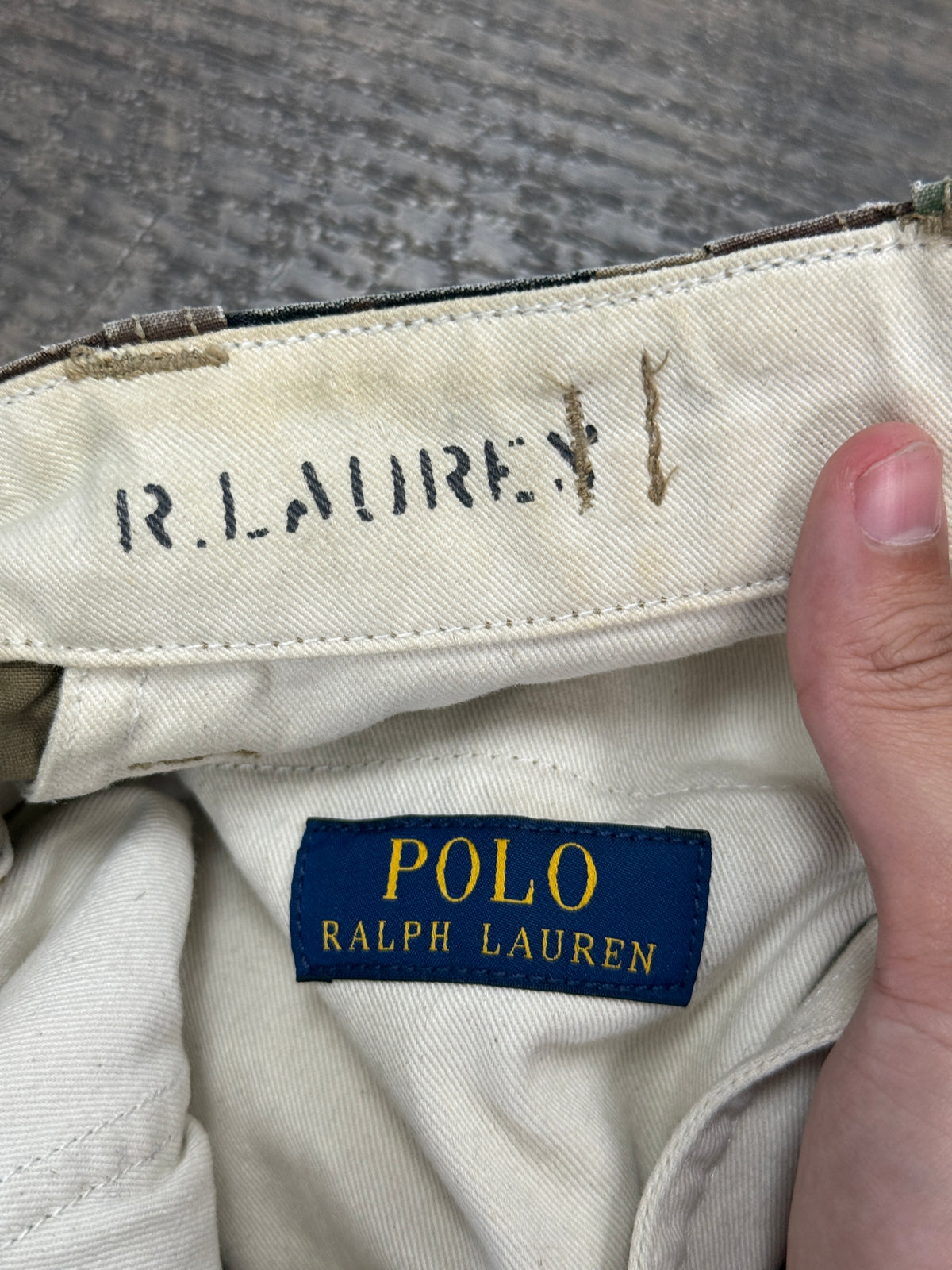 POLO WOODLAND CAMO MILITARY STYLE CARGO PANTS (32)