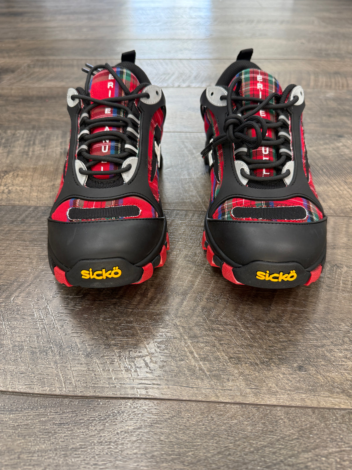 SICKÖ X ERIC EMANUEL BRED PLAID SNEAKERS