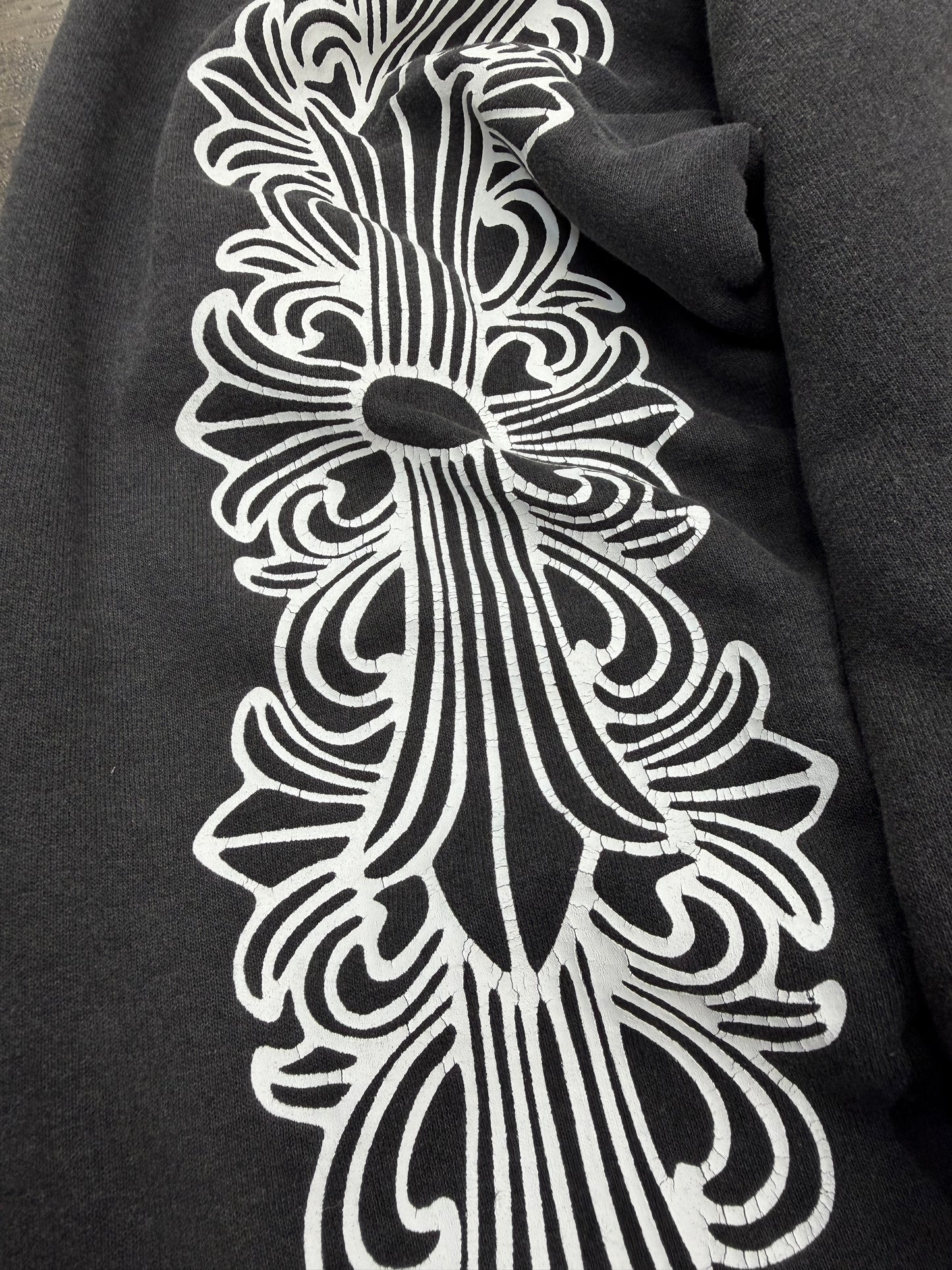 CHROME HEARTS VINTAGE THERMAL DAGGER ZIP HOODIE (XL)