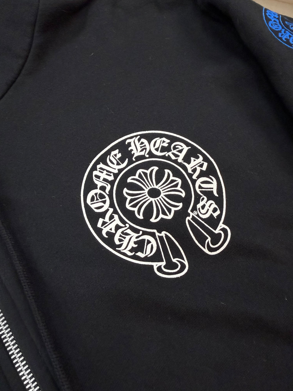 CHROME HEARTS MULTICOLOR HORSESHOE DAGGER ZIP HOODIE (S)