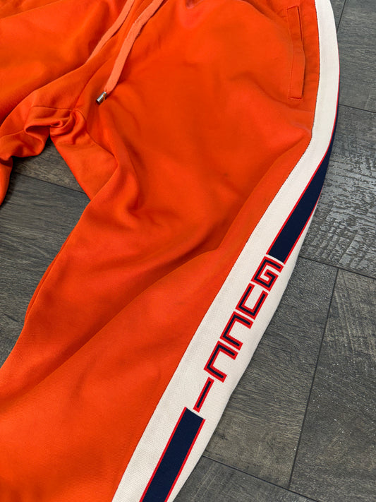 GUCCI ORANGE LOGO STRIPED TRACK PANT (XL)