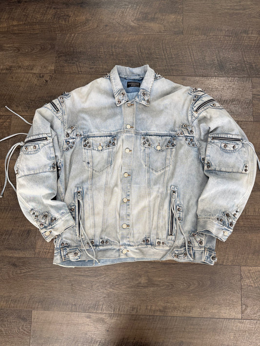 BALENCIAGA CAGOLE OVERSIZED DENIM JACKET (XXL)