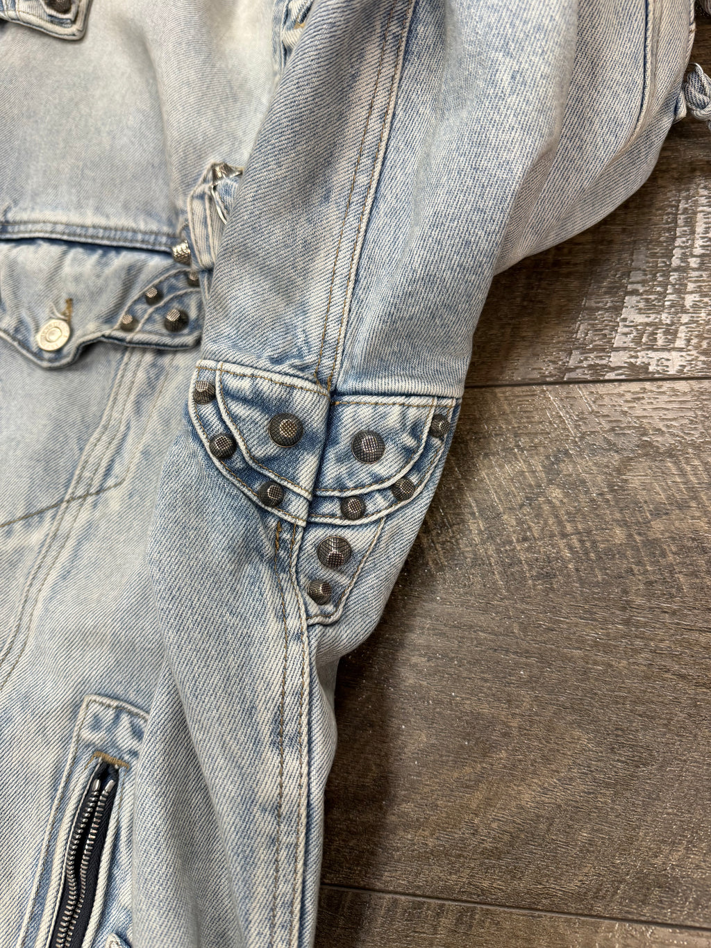 BALENCIAGA CAGOLE OVERSIZED DENIM JACKET (XXL)