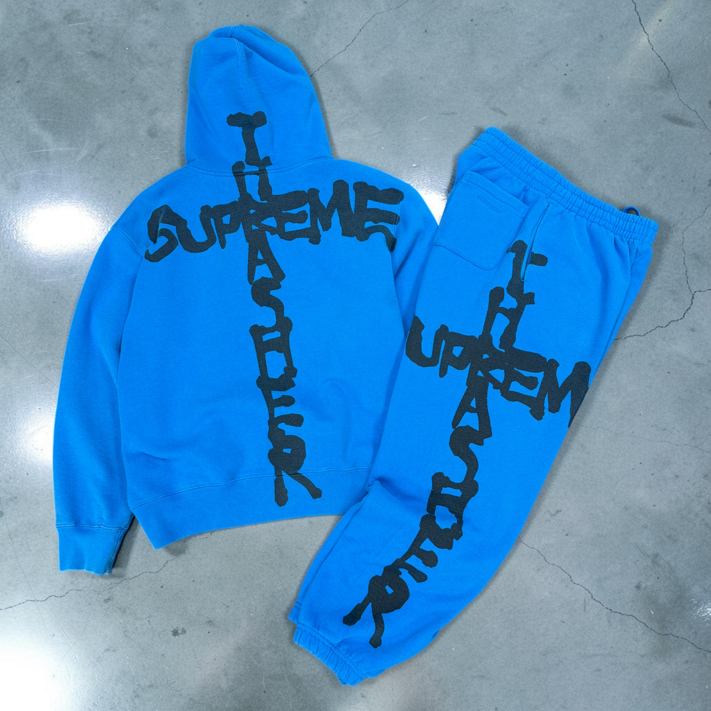 SUPREME x THRASHER ZIP HOODIE (M)