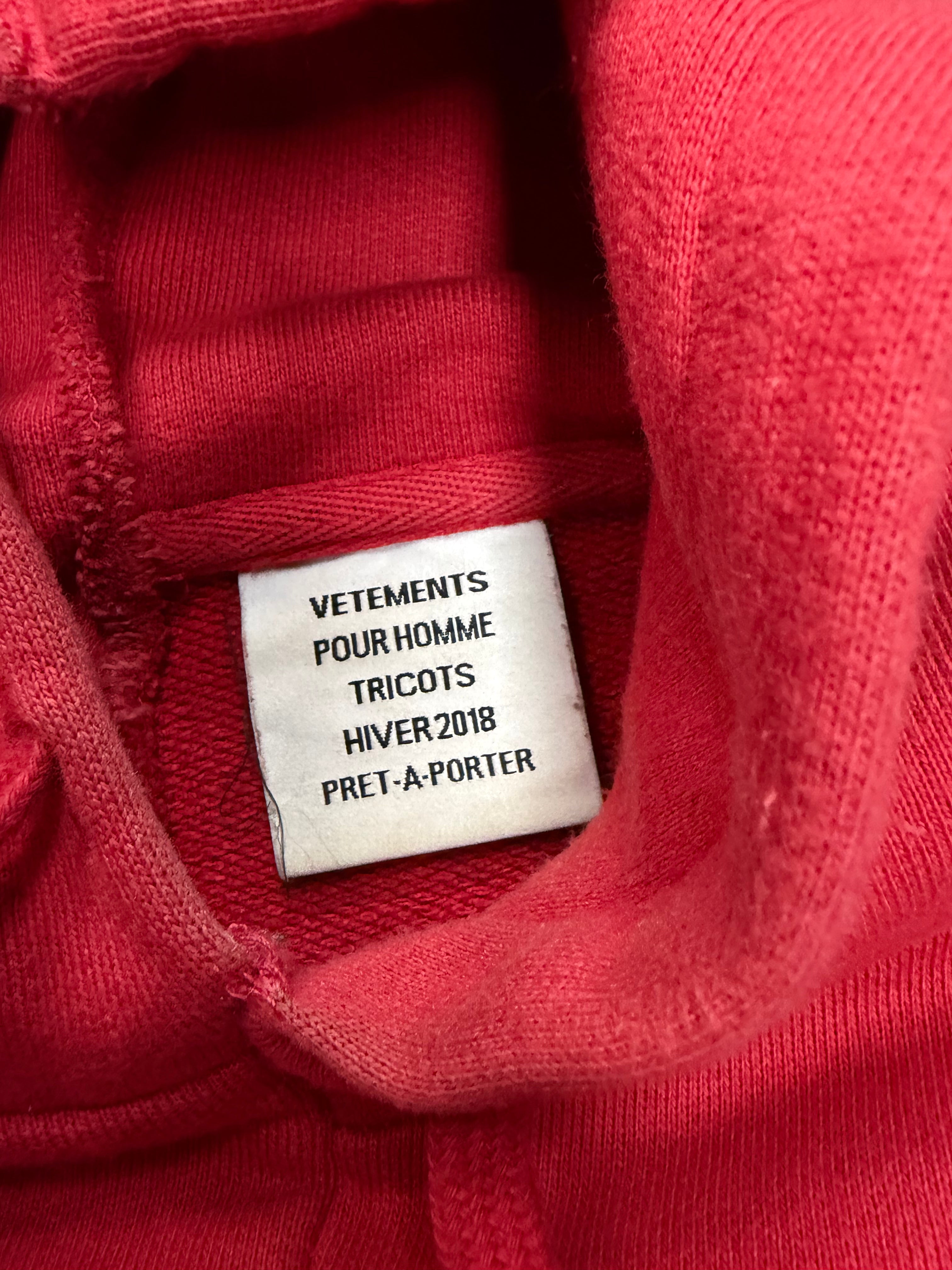 VETEMENTS ANTWERPEN SPLIT HOODIE (XS)