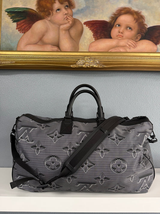 LOUIS VUITTON 2054 REVERSIBLE KEEPALL BANDOULIERE MONOGRAM 3D 50