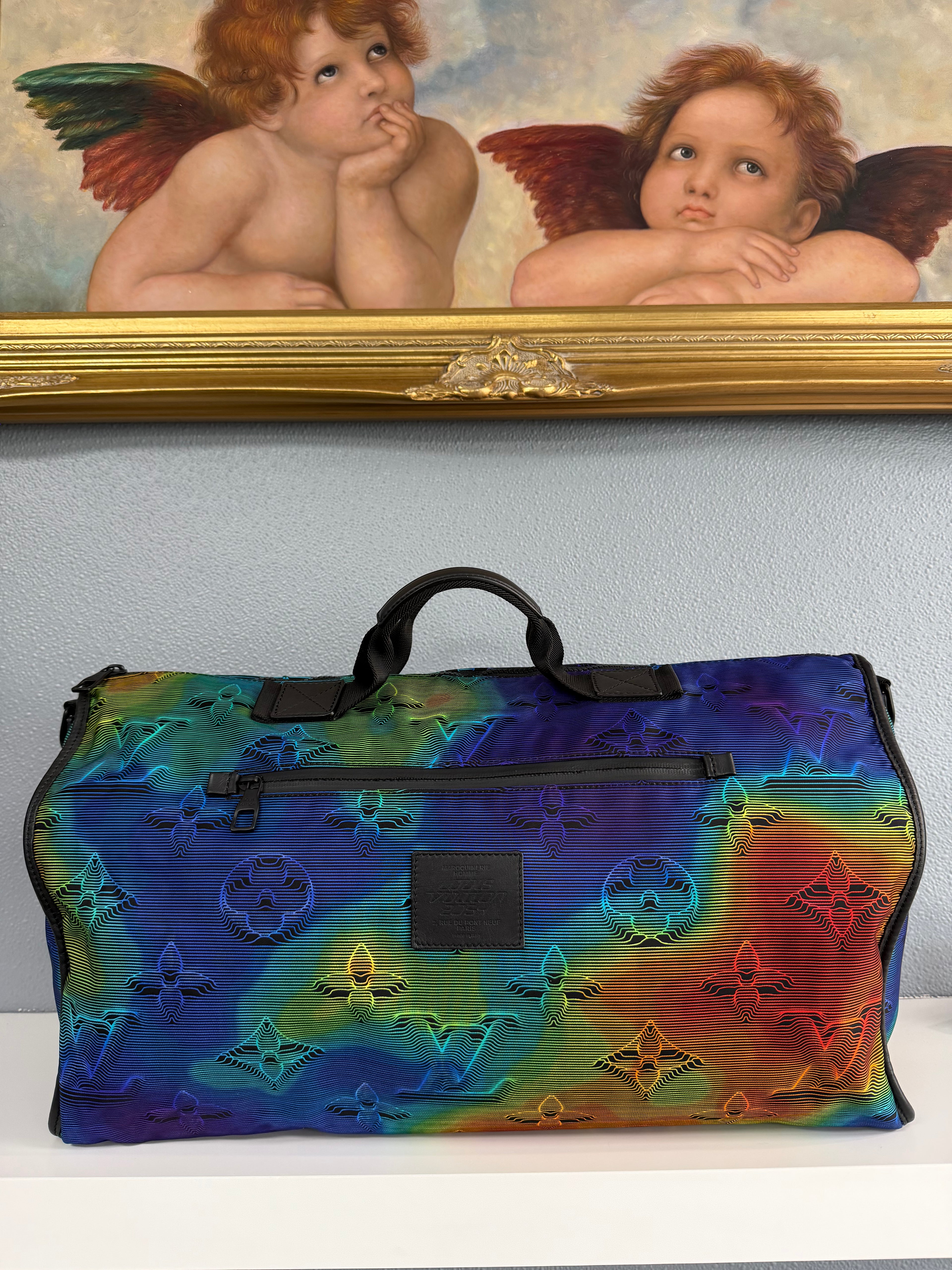 LOUIS VUITTON 2054 REVERSIBLE KEEPALL BANDOULIERE MONOGRAM 3D 50