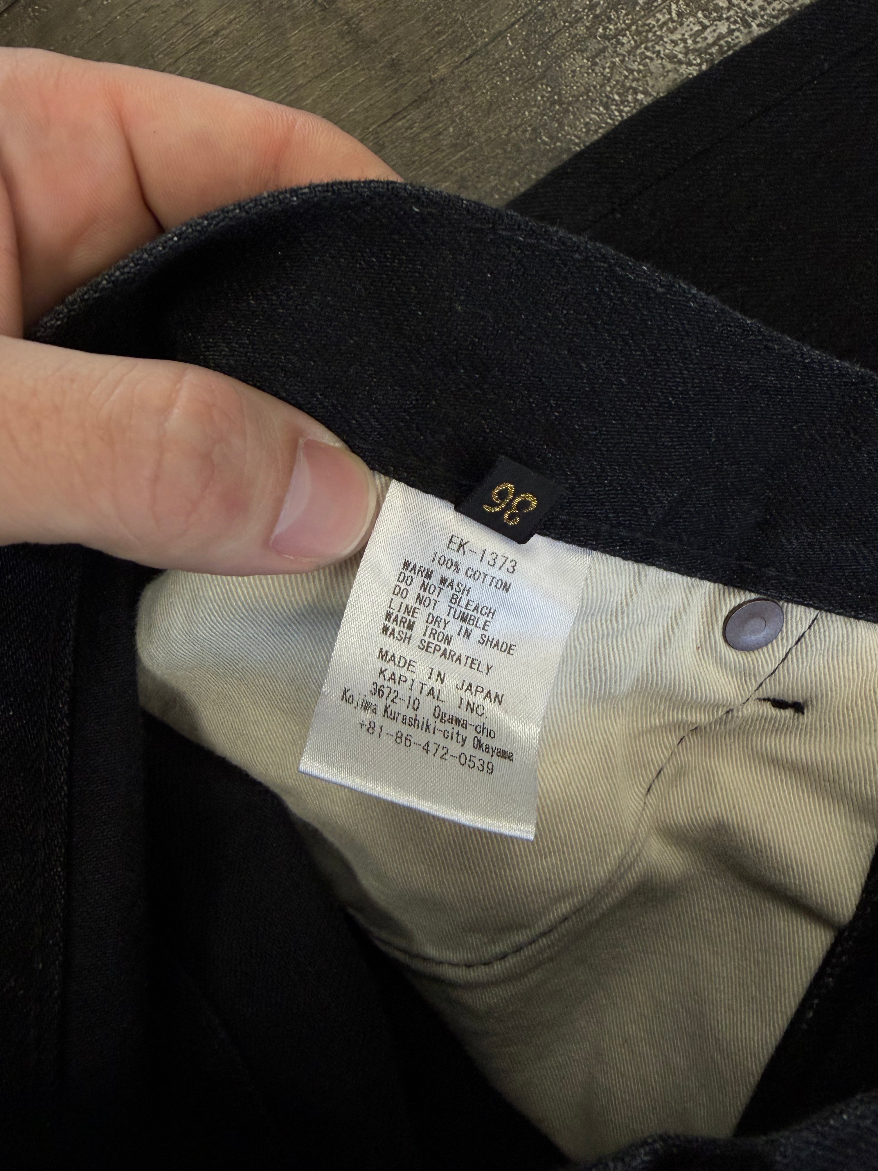 KAPITAL 14OZ OKABELLBO FLARE DENIM JEANS (34)